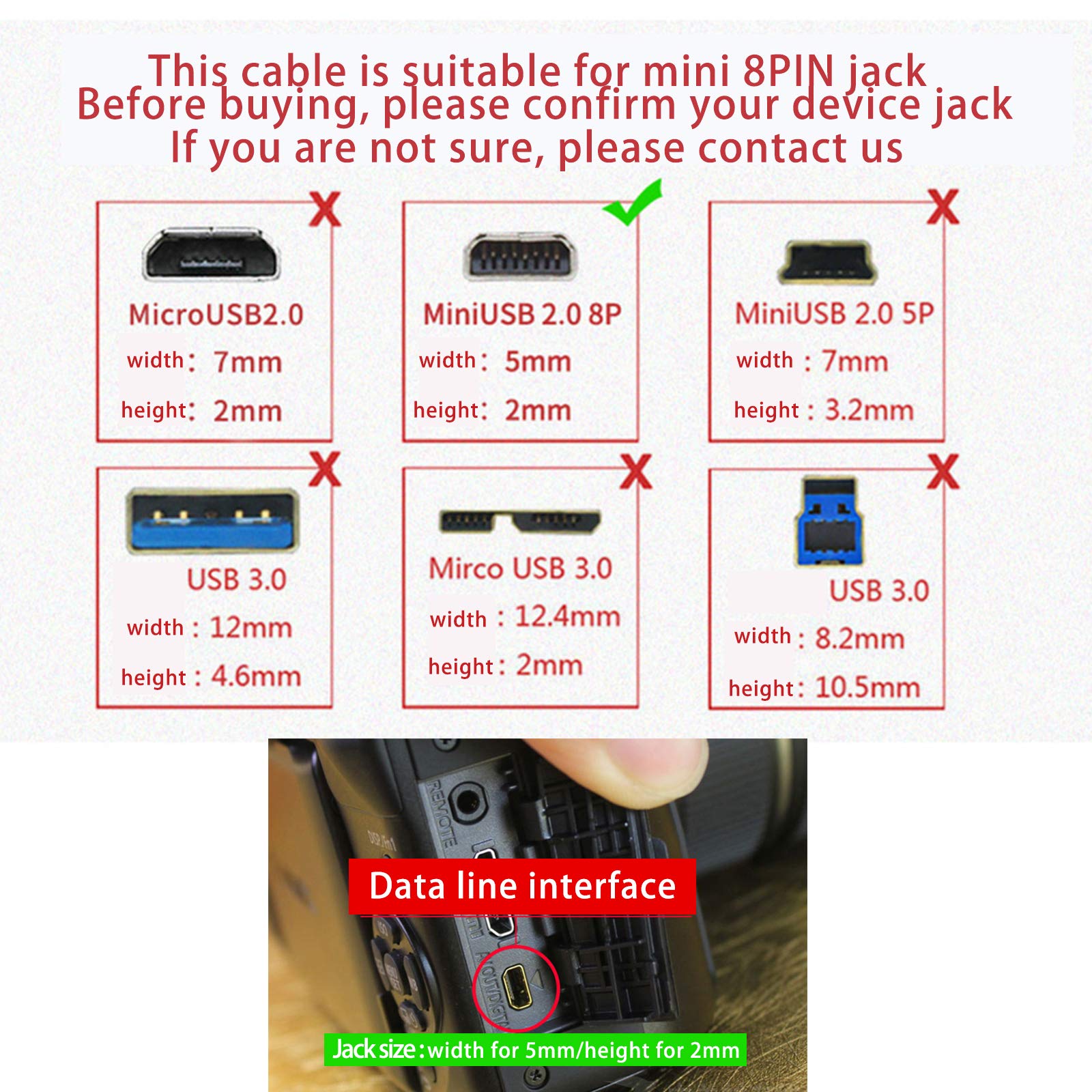 Replacement Usb Camera Data Charging Cable Cord For Nikon Coolpix A10 L830 L810 L29 L31 L32 L24, Uc E6 Uc E16 Uc E23 Uc E17, S37